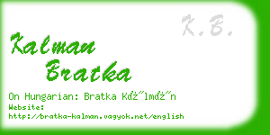 kalman bratka business card